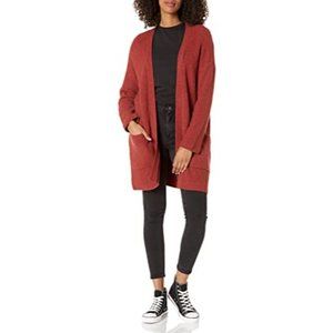 Goodthreads Women's Oversized Cardigan Sweater Rust Heather Small